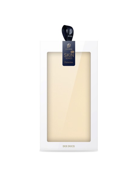 Dux Ducis Skin Pro dėklas, skirtas Samsung Galaxy S23+ dangtelis su atvartu kortelės piniginės stovu auksinis Dux Ducis Skin Pro dėklas, skirtas Samsung Galaxy S23+ dangtelis su atvartu kortelės piniginės stovu auksinis