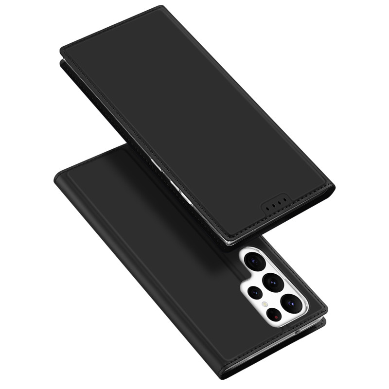 Dux Ducis Skin Pro dėklas, skirtas Samsung Galaxy S23 Ultra dangtelis su atvartu kortelės piniginės stovu juodas Dux Ducis Skin Pro dėklas, skirtas Samsung Galaxy S23 Ultra dangtelis su atvartu kortelės piniginės stovu juodas