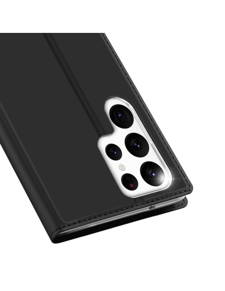 Dux Ducis Skin Pro dėklas, skirtas Samsung Galaxy S23 Ultra dangtelis su atvartu kortelės piniginės stovu juodas Dux Ducis Skin Pro dėklas, skirtas Samsung Galaxy S23 Ultra dangtelis su atvartu kortelės piniginės stovu juodas