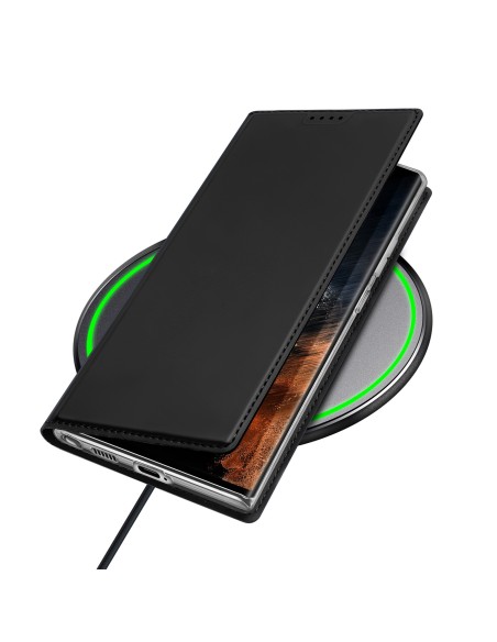 Dux Ducis Skin Pro dėklas, skirtas Samsung Galaxy S23 Ultra dangtelis su atvartu kortelės piniginės stovu juodas Dux Ducis Skin Pro dėklas, skirtas Samsung Galaxy S23 Ultra dangtelis su atvartu kortelės piniginės stovu juodas