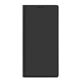 Dux Ducis Skin Pro dėklas, skirtas Samsung Galaxy S23 Ultra dangtelis su atvartu kortelės piniginės stovu juodas