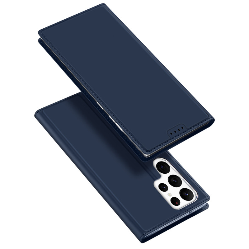 Dux Ducis Skin Pro dėklas, skirtas Samsung Galaxy S23 Ultra dangtelis su atvartu kortelės piniginės stovu mėlynas Dux Ducis Skin Pro dėklas, skirtas Samsung Galaxy S23 Ultra dangtelis su atvartu kortelės piniginės stovu mėlynas