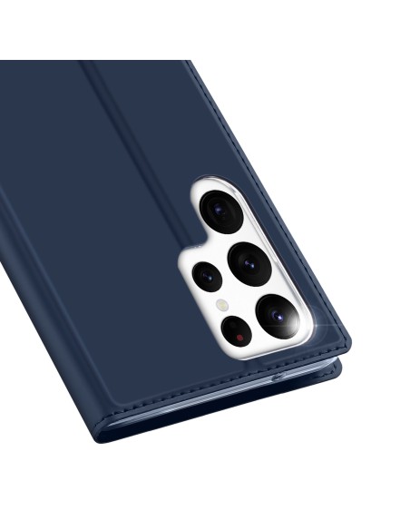 Dux Ducis Skin Pro dėklas, skirtas Samsung Galaxy S23 Ultra dangtelis su atvartu kortelės piniginės stovu mėlynas Dux Ducis Skin Pro dėklas, skirtas Samsung Galaxy S23 Ultra dangtelis su atvartu kortelės piniginės stovu mėlynas