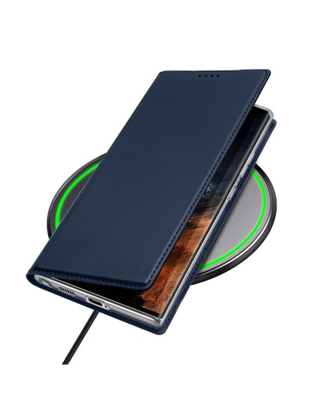 Dux Ducis Skin Pro dėklas, skirtas Samsung Galaxy S23 Ultra dangtelis su atvartu kortelės piniginės stovu mėlynas Dux Ducis Skin Pro dėklas, skirtas Samsung Galaxy S23 Ultra dangtelis su atvartu kortelės piniginės stovu mėlynas