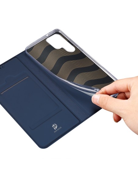 Dux Ducis Skin Pro dėklas, skirtas Samsung Galaxy S23 Ultra dangtelis su atvartu kortelės piniginės stovu mėlynas Dux Ducis Skin Pro dėklas, skirtas Samsung Galaxy S23 Ultra dangtelis su atvartu kortelės piniginės stovu mėlynas