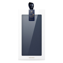Dux Ducis Skin Pro dėklas, skirtas Samsung Galaxy S23 Ultra dangtelis su atvartu kortelės piniginės stovu mėlynas