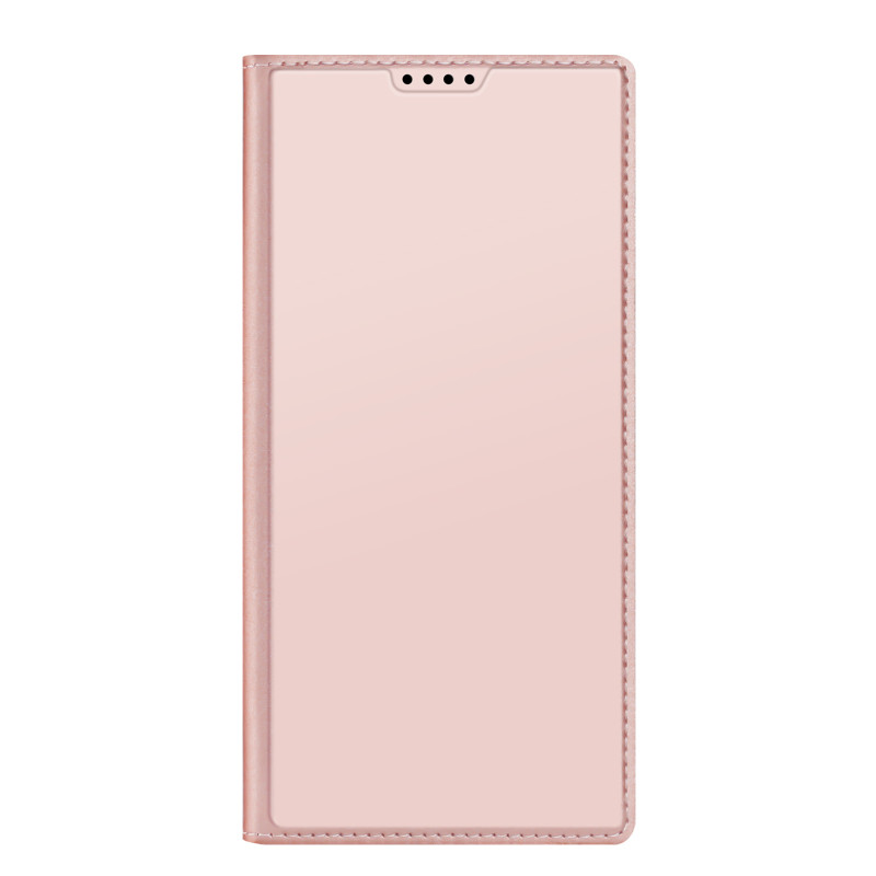 „Dux Ducis Skin Pro“ dėklas, skirtas „Samsung Galaxy S23 Ultra Flip Cover Card Wallet Stand“, rožinis