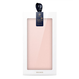 „Dux Ducis Skin Pro“ dėklas, skirtas „Samsung Galaxy S23 Ultra Flip Cover Card Wallet Stand“, rožinis