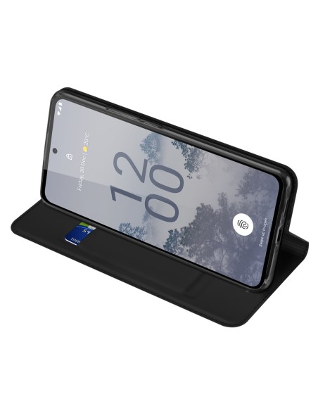 Dux Ducis Skin Pro dėklas, skirtas Nokia X30 dėklas su atvartu kortelių piniginės stovu juodas Dux Ducis Skin Pro dėklas, skirtas Nokia X30 dėklas su atvartu kortelių piniginės stovu juodas