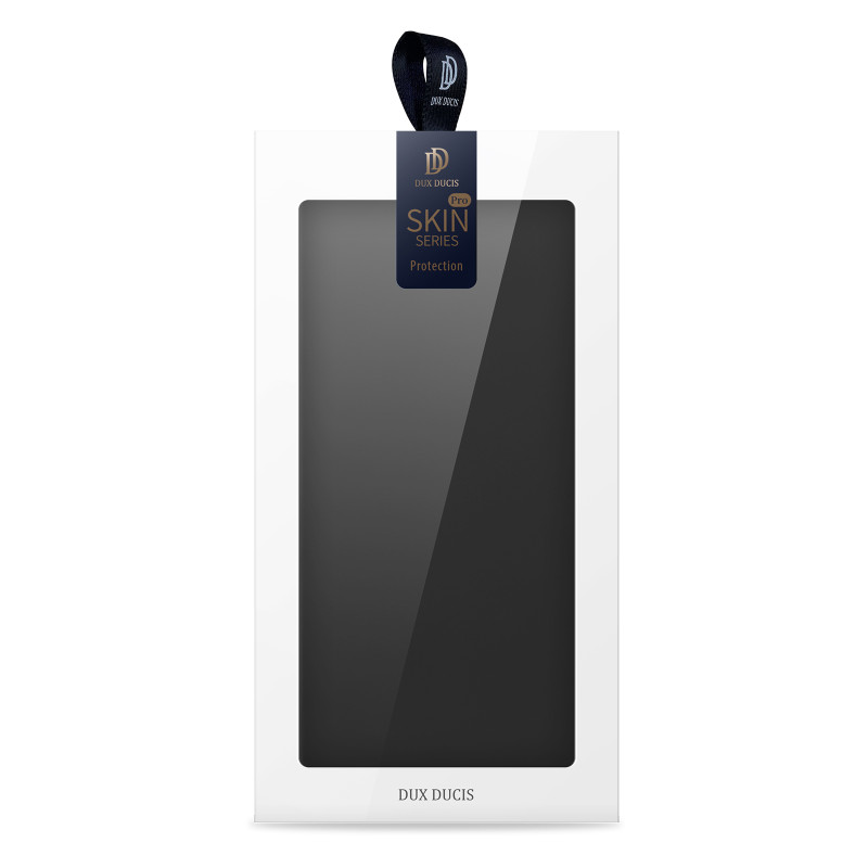 Dux Ducis Skin Pro dėklas, skirtas Nokia X30 dėklas su atvartu kortelių piniginės stovu juodas