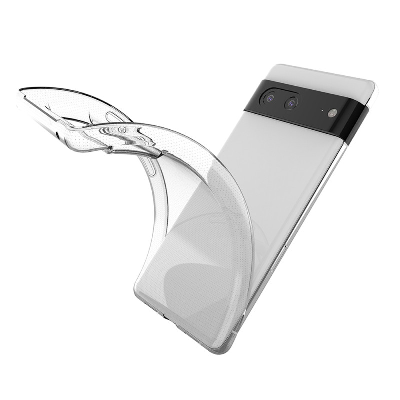 Ultra Clear 0,5 mm Google Pixel 7 dėklas, gelinis galinis dangtelis, skaidrus