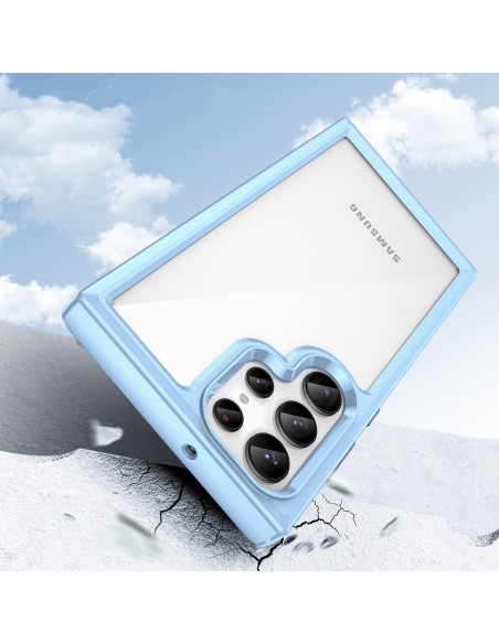 „Oper Space“ dėklas, skirtas Samsung Galaxy S23 Ultra, dangtelis lanksčiu rėmeliu, mėlynas