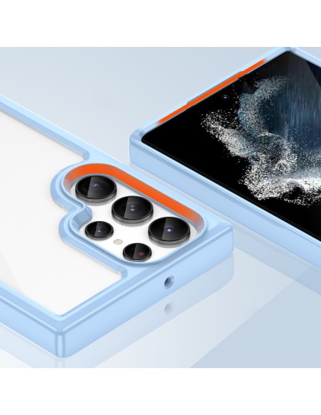 „Oper Space“ dėklas, skirtas Samsung Galaxy S23 Ultra, dangtelis lanksčiu rėmeliu, mėlynas