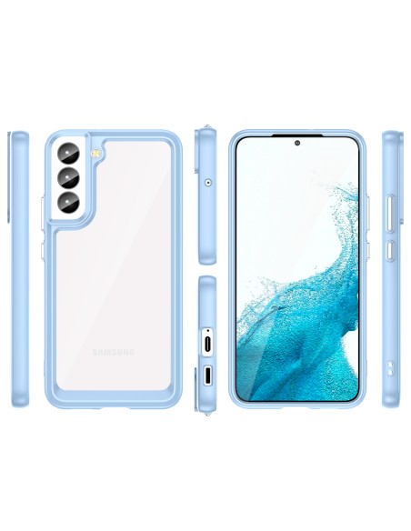 „Oper Space“ dėklas, skirtas Samsung Galaxy S23+, dangtelis lanksčiu rėmeliu, mėlynas