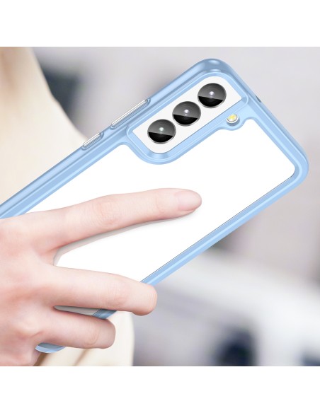 „Oper Space“ dėklas, skirtas Samsung Galaxy S23+, dangtelis lanksčiu rėmeliu, mėlynas