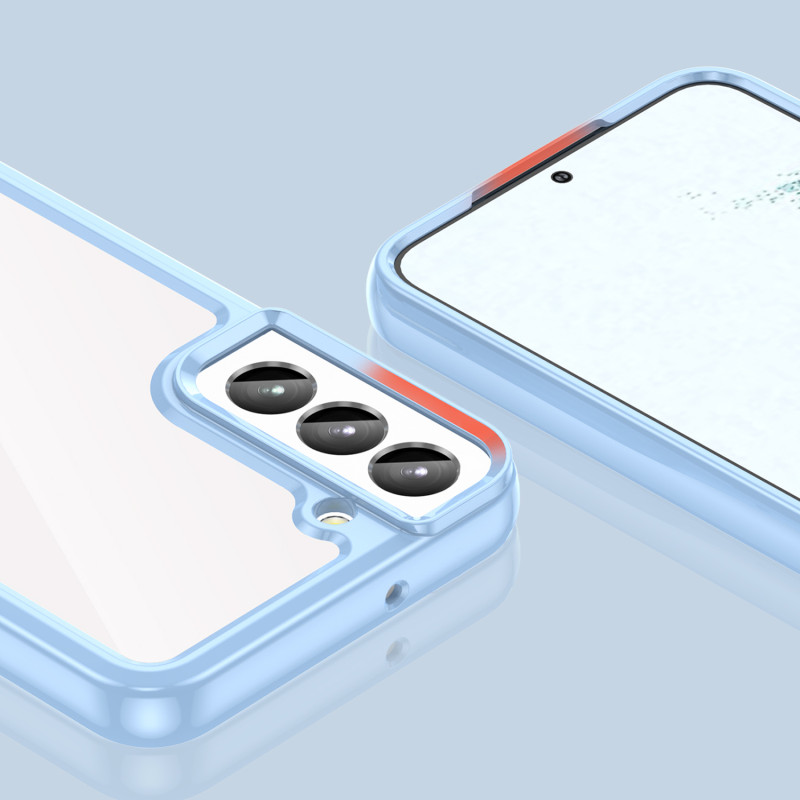 „Oper Space“ dėklas, skirtas Samsung Galaxy S23+, dangtelis lanksčiu rėmeliu, mėlynas