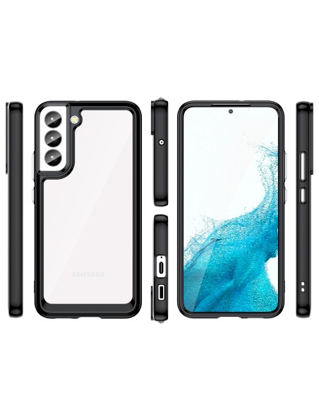 Outer Space Dėklas Samsung Galaxy S23+, dangtelis lanksčiu rėmeliu, juodas