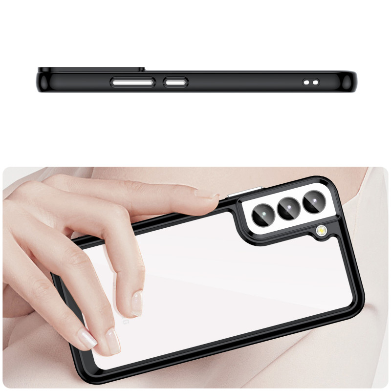 Outer Space Dėklas Samsung Galaxy S23+, dangtelis lanksčiu rėmeliu, juodas