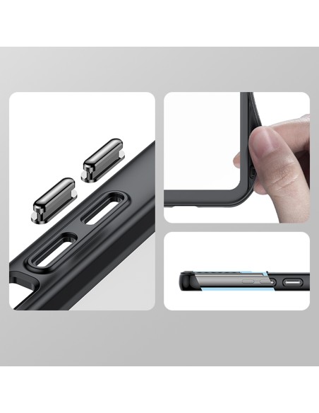 Outer Space Dėklas Samsung Galaxy S23+, dangtelis lanksčiu rėmeliu, juodas