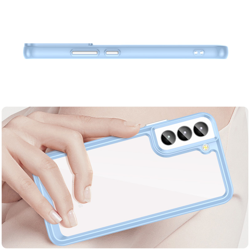 „Oper Space“ dėklas, skirtas Samsung Galaxy S23, dangtelis lanksčiu rėmeliu, mėlynas