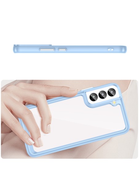 „Oper Space“ dėklas, skirtas Samsung Galaxy S23, dangtelis lanksčiu rėmeliu, mėlynas