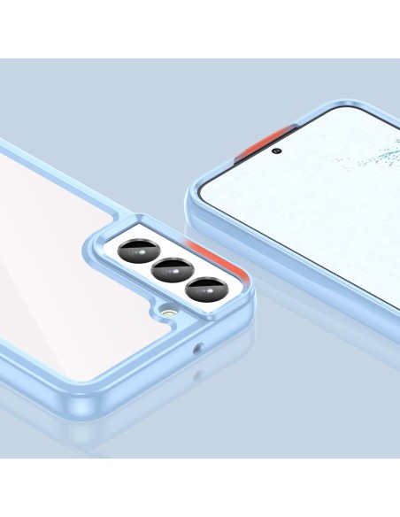 „Oper Space“ dėklas, skirtas Samsung Galaxy S23, dangtelis lanksčiu rėmeliu, mėlynas