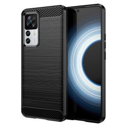 Anglies dėklas Xiaomi 12T Pro / Xiaomi 12T lankstus silikoninis anglies dangtelis juodas