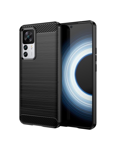 Anglies dėklas Xiaomi 12T Pro / Xiaomi 12T lankstus silikoninis anglies dangtelis juodas Anglies dėklas Xiaomi 12T Pro / Xiaomi 12T lankstus silikoninis anglies dangtelis juodas
