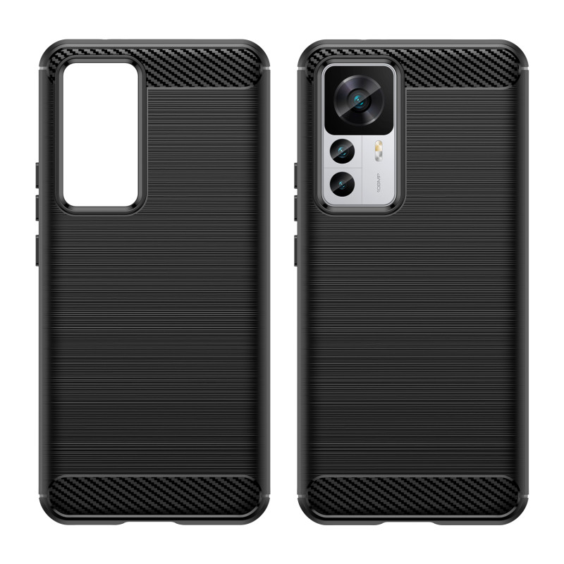 Anglies dėklas Xiaomi 12T Pro / Xiaomi 12T lankstus silikoninis anglies dangtelis juodas