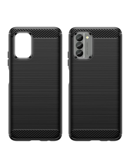 Carbon Case Nokia G400 lankstus silikoninis anglies dangtelis juodas