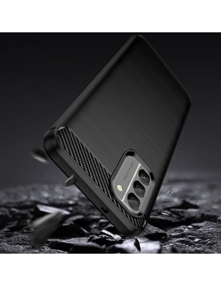 Carbon Case Nokia G400 lankstus silikoninis anglies dangtelis juodas