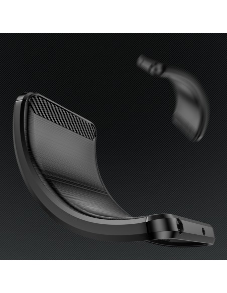 Carbon Case Nokia G400 lankstus silikoninis anglies dangtelis juodas