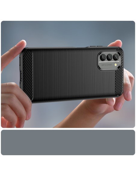 Carbon Case Nokia G400 lankstus silikoninis anglies dangtelis juodas