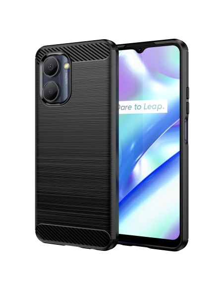 Anglies dėklas Realme C33 lankstus silikoninis anglies dangtelis juodas Anglies dėklas Realme C33 lankstus silikoninis anglies dangtelis juodas
