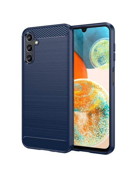 Anglies dėklas Samsung Galaxy A14 5G lankstus silikoninis anglies dangtelis mėlynas Anglies dėklas Samsung Galaxy A14 5G lankstus silikoninis anglies dangtelis mėlynas