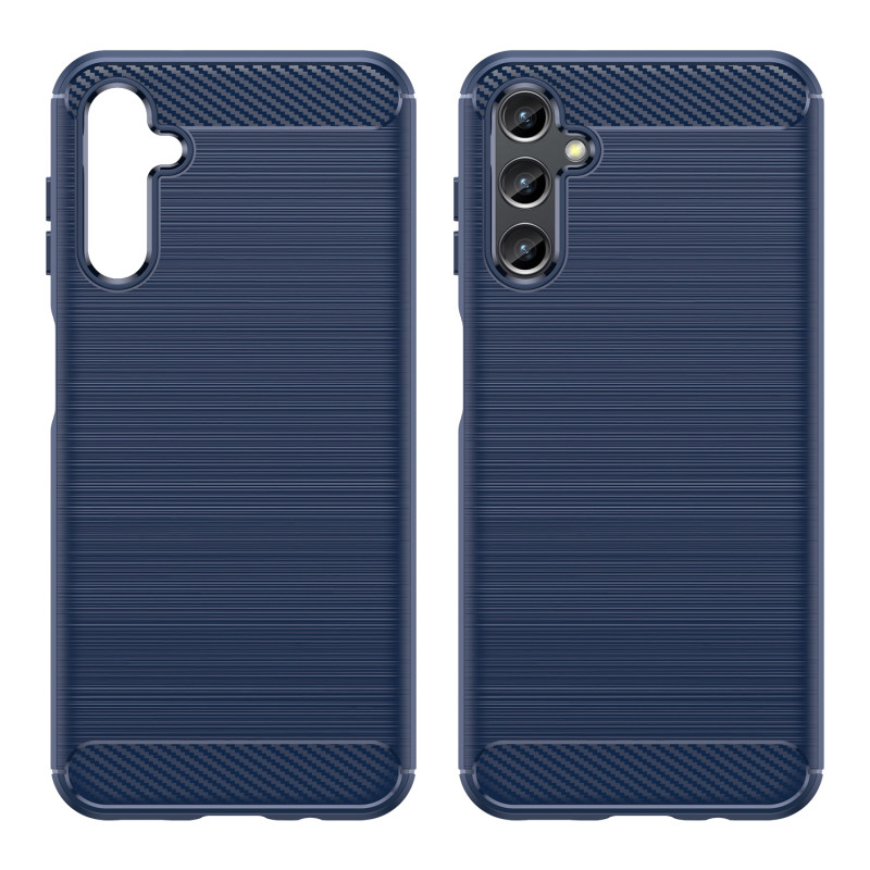 Anglies dėklas Samsung Galaxy A14 5G lankstus silikoninis anglies dangtelis mėlynas