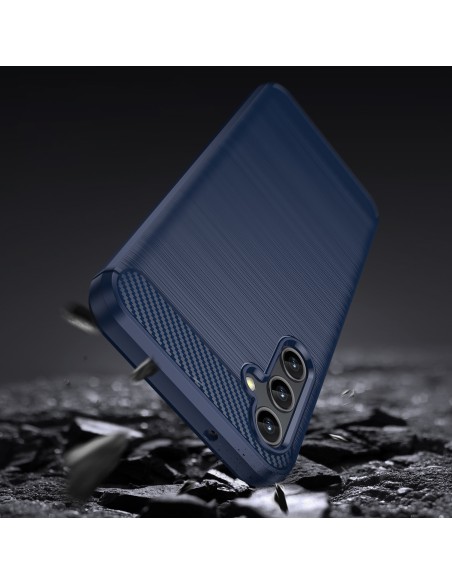 Anglies dėklas Samsung Galaxy A14 5G lankstus silikoninis anglies dangtelis mėlynas Anglies dėklas Samsung Galaxy A14 5G lankstus silikoninis anglies dangtelis mėlynas