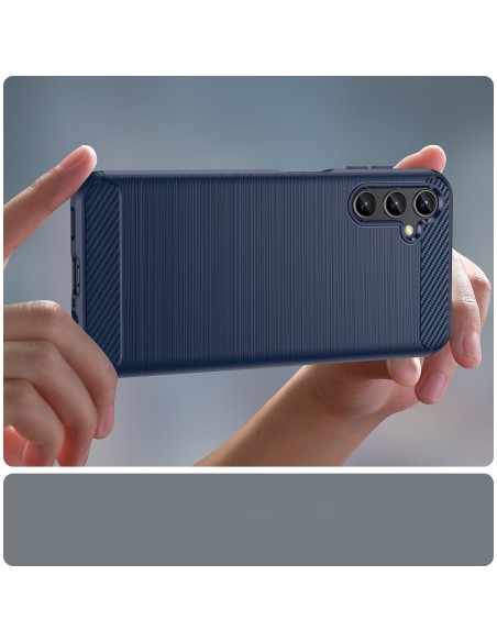Anglies dėklas Samsung Galaxy A14 5G lankstus silikoninis anglies dangtelis mėlynas Anglies dėklas Samsung Galaxy A14 5G lankstus silikoninis anglies dangtelis mėlynas