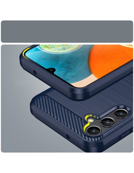 Anglies dėklas Samsung Galaxy A14 5G lankstus silikoninis anglies dangtelis mėlynas Anglies dėklas Samsung Galaxy A14 5G lankstus silikoninis anglies dangtelis mėlynas