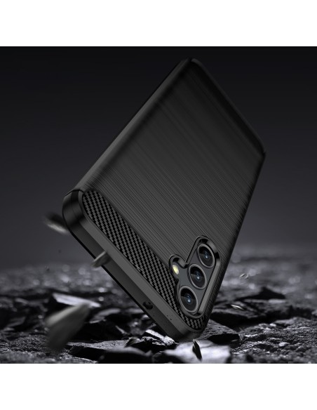 Anglies dėklas Samsung Galaxy A14 5G lankstus silikoninis anglies dangtelis juodas