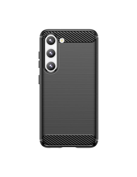 Anglies dėklas Samsung Galaxy S23+, lankstus silikoninis anglies dangtelis, juodas Anglies dėklas Samsung Galaxy S23+, lankstus silikoninis anglies dangtelis, juodas
