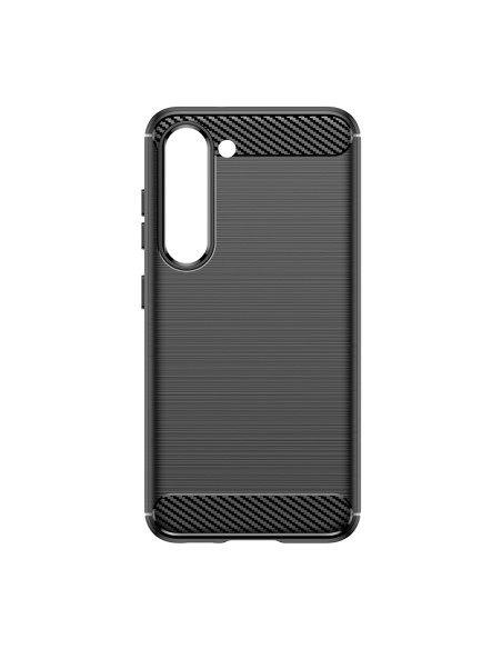Anglies dėklas Samsung Galaxy S23+, lankstus silikoninis anglies dangtelis, juodas Anglies dėklas Samsung Galaxy S23+, lankstus silikoninis anglies dangtelis, juodas