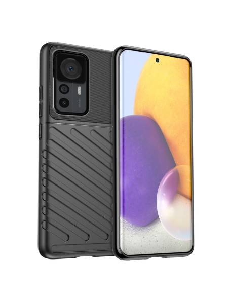 „Thunder Case Xiaomi 12T Pro“ / „Xiaomi 12T“ silikoninis šarvuotas dangtelis juodas „Thunder Case Xiaomi 12T Pro“ / „Xiaomi 12T“ silikoninis šarvuotas dangtelis juodas