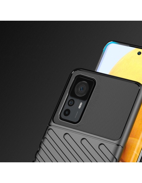 „Thunder Case Xiaomi 12T Pro“ / „Xiaomi 12T“ silikoninis šarvuotas dangtelis juodas „Thunder Case Xiaomi 12T Pro“ / „Xiaomi 12T“ silikoninis šarvuotas dangtelis juodas