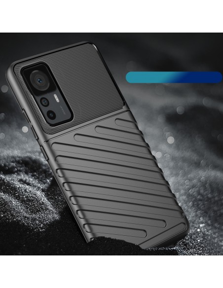 „Thunder Case Xiaomi 12T Pro“ / „Xiaomi 12T“ silikoninis šarvuotas dangtelis juodas „Thunder Case Xiaomi 12T Pro“ / „Xiaomi 12T“ silikoninis šarvuotas dangtelis juodas