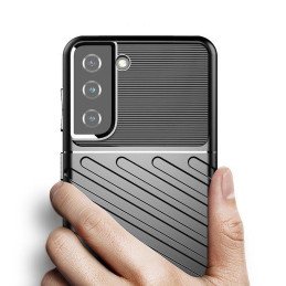 „Thunder“ dėklas Samsung Galaxy A14 5G silikoniniu šarvuotu dangteliu mėlynas