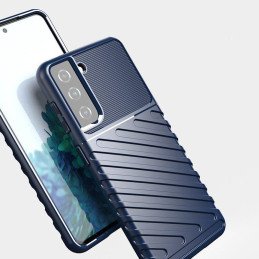„Thunder“ dėklas Samsung Galaxy A14 5G silikoniniu šarvuotu dangteliu mėlynas