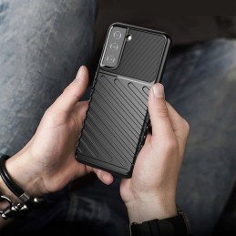 „Thunder“ dėklas Samsung Galaxy S23+ silikoniniu šarvuotu dangteliu mėlynas