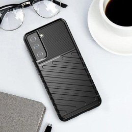 „Thunder“ dėklas Samsung Galaxy S23+ silikoniniu šarvuotu dangteliu mėlynas