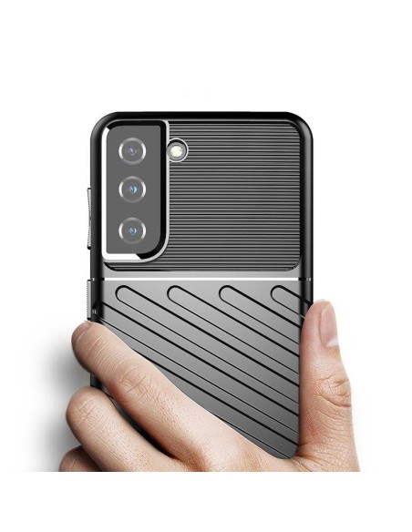 Thunder Dėklas Samsung Galaxy S23+, silikonas, šarvuotas dangtelis, juodas